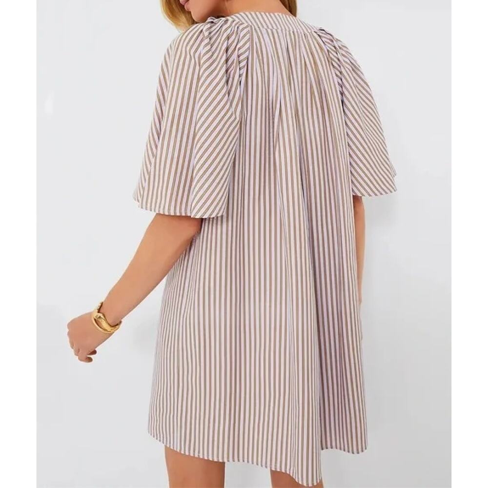 Tuckernuck Pomander Place Lilac Purple Stripe Seersucker Short Sleeve Dress XL - Picture 7 of 7
